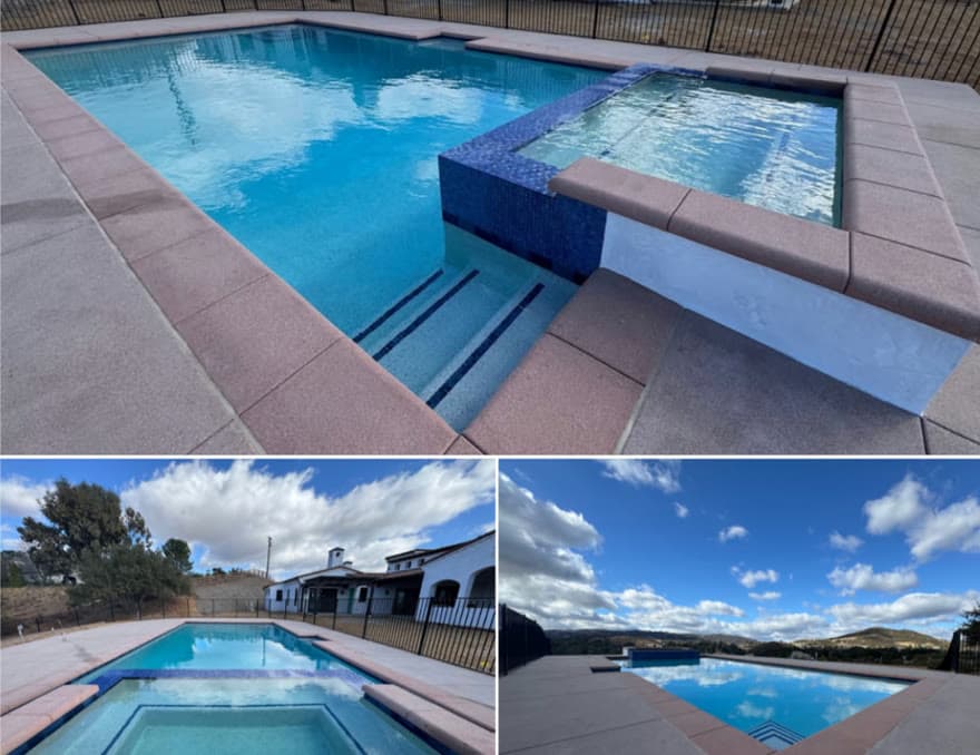 Steven's pool filling with water