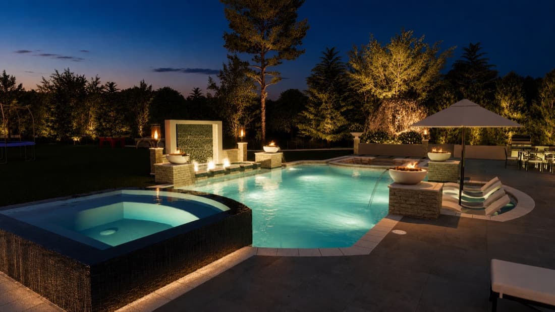 3D rendering of a custom pool design by DIY Pools & Spas